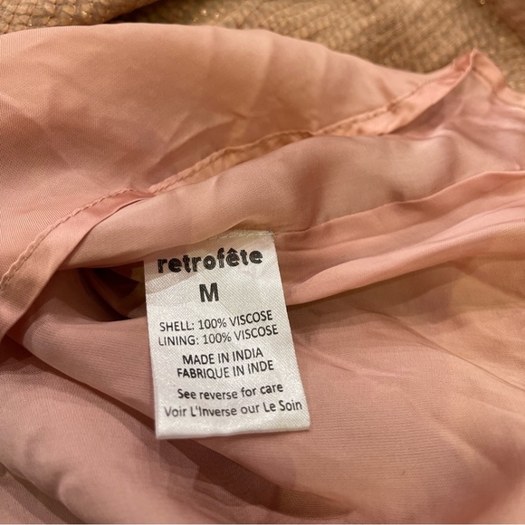 RETROFETE Gabrielle Sequined Wrap Dress in Bronze Size M -$675 - Picture 14 of 15